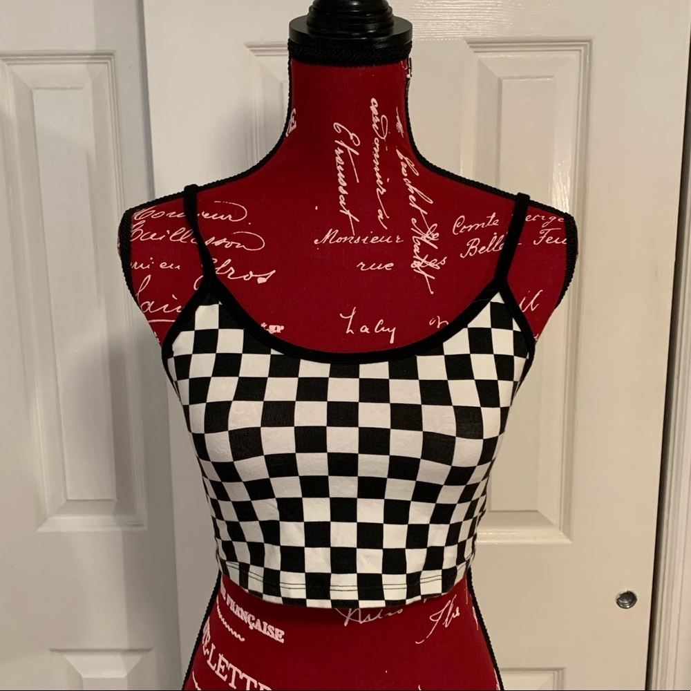 Checkered Crop Top